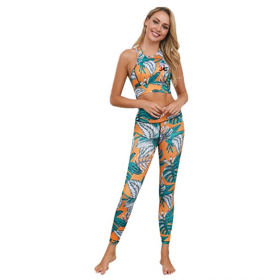 Women Color Print Yoga Set